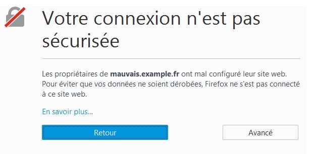 Certificat SSL bloqué sur firefox