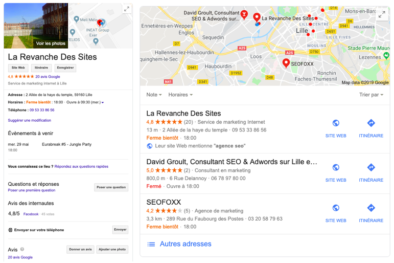 google maps la revanche des sites