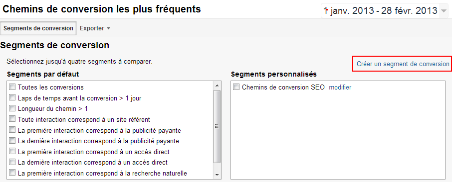 Creation filtre conversion seo hors marque