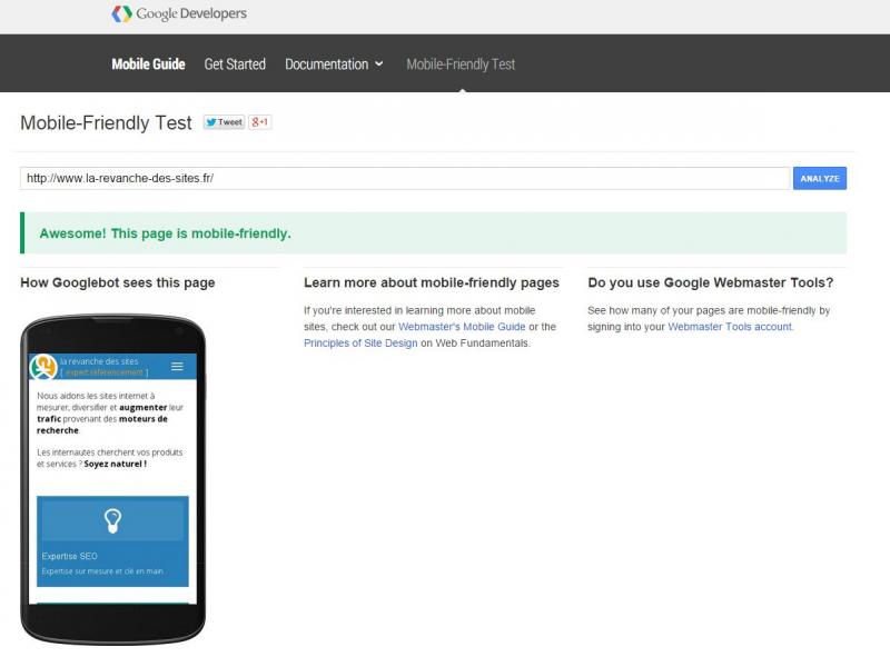 La revanche des sites est Mobile Friendly !