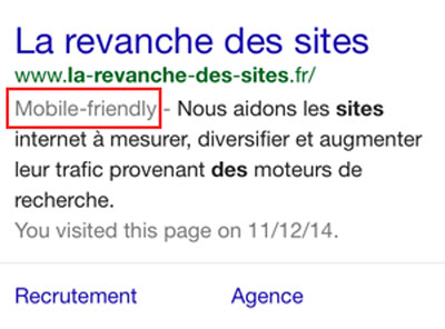 label mobile friendly visible sur les serps des smartphones